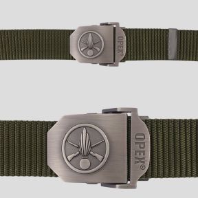 Nylon-Gürtel mit gravierter Metallschnalle Infanterie - Olivgrün - OPEX