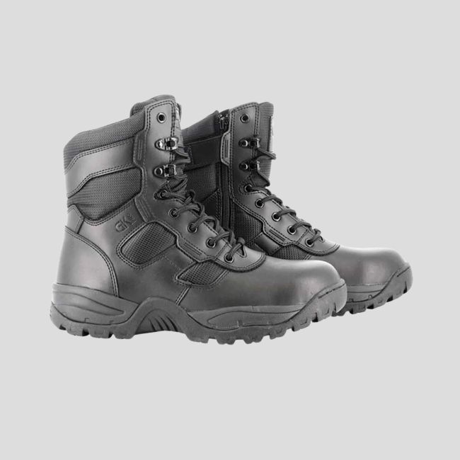Botas de intervenção 1 zip couro/nylon - Preto - GK