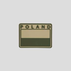 polish subdued flag patch poland - khaki - helikon