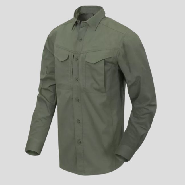 defender mk2 shirt long sleeve® - polycotton ripstop - olive green - helikon