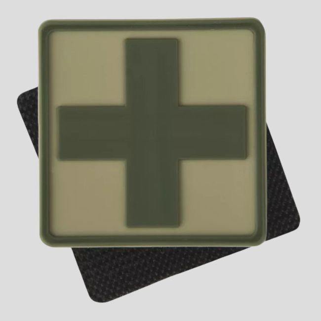 medic cross patch - pvc - khaki - helikon