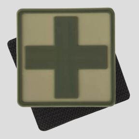 Naszywka krzyż medyczny - pvc - Khaki - Helikon