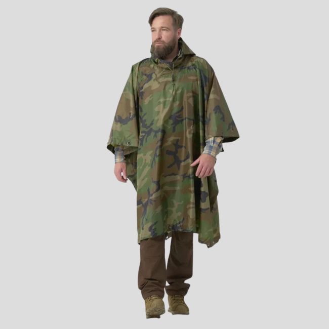 poncho u.s. model - us woodland - helikon