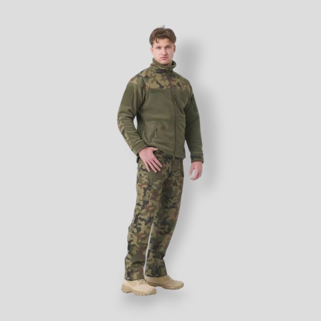 Polnische Infanteriejacke - Fleece - Olivgrün/Polnisch - Helikon