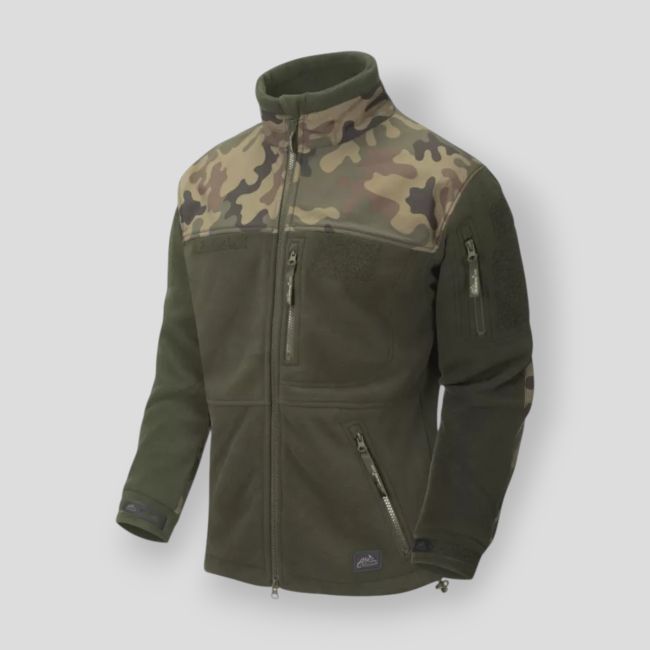 polish infantry jacket - fleece - olive green/pl woodland - helikon