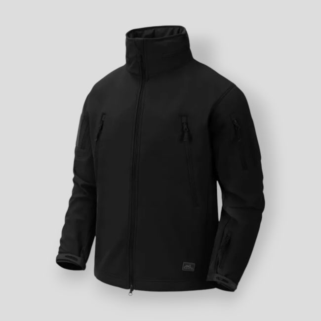 Gunfighter Jacke - Winddicht Shark Skin - Schwarz - Helikon