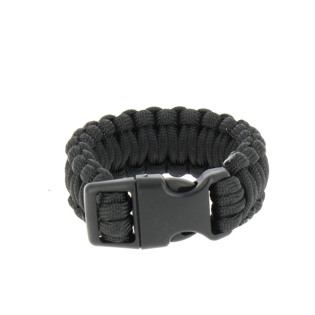 Bracelet Paracorde 2,2cm Noir - MilTec