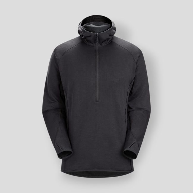 Hoodie Delta AR 1/2 ritssluiting - Zwart - Arc'Teryx Pro