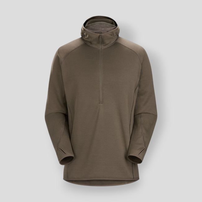 Bluza z kapturem Delta AR 1/2 zip - Ranger Green - Arc'Teryx Pro