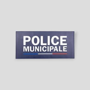 Rubberen klittenband POLICE MUNICIPALE 28x13cm - GK