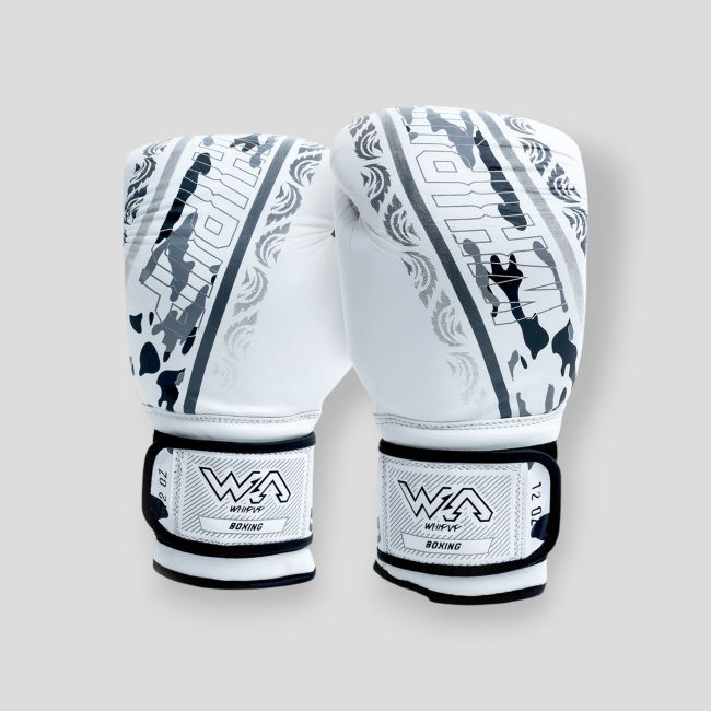 Gants de boxe en cuir Limited - Blanc - Whipup