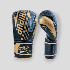 Guantes de boxeo en poliuretano Performer - Negro/Oro - Whipup