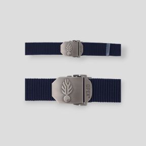Nylon riem met metalen gesp gegraveerd Gendarmerie - Marineblauw - Patrol Equipement
