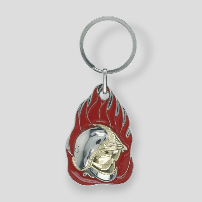 Schlüsselanhänger aus Metall - Feuerwehr Flamme - Patrol Equipement