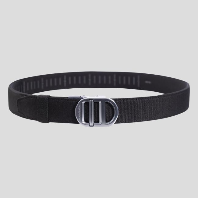 Ceinture à cliquet Chuck avec boucle argent - Noir - Pentagon