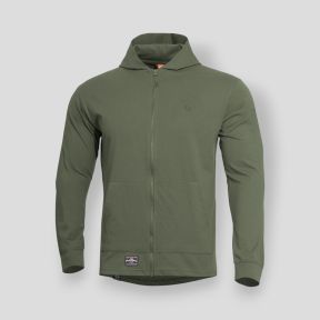Sweat à capuche zippé Agis Ring Spun - Camo Green - Pentagon