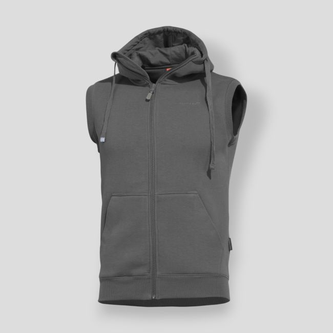 Mouwloze sweat met capuchon en rits Thespis - Wolf Grey - Pentagon