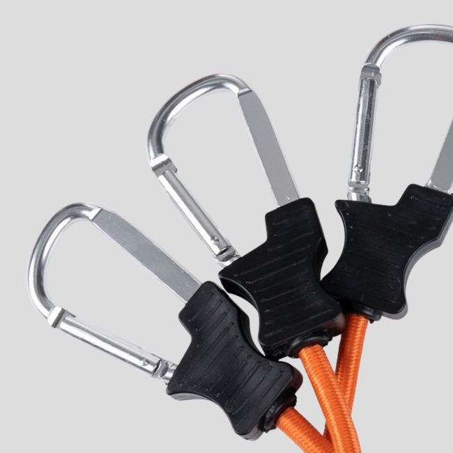 Lote de 2 tensores mosquetón 60 cm - Naranja - Fosco Industries