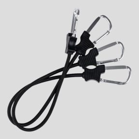 Lot de 2 tendeurs mousquetons 60cm - Noir - Fosco Industries