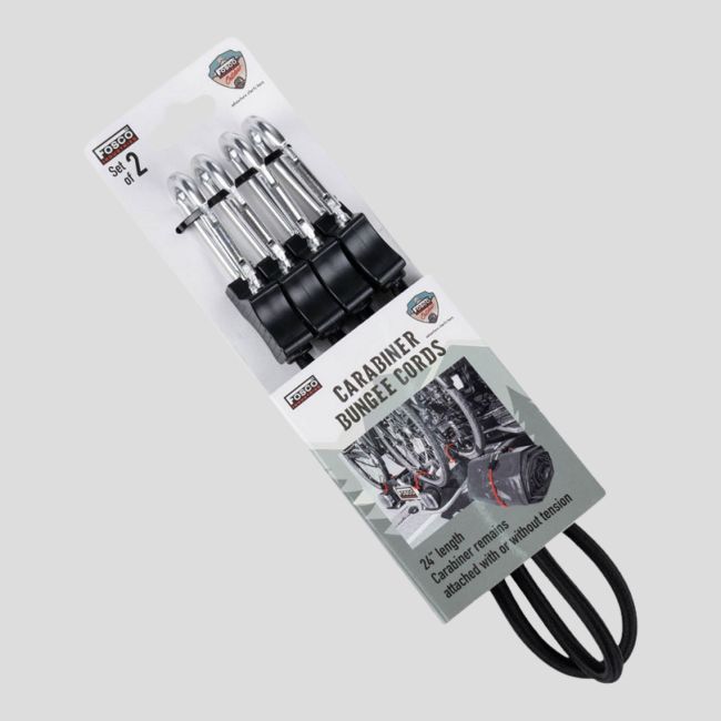 Lot de 2 tendeurs mousquetons 60cm - Noir - Fosco Industries