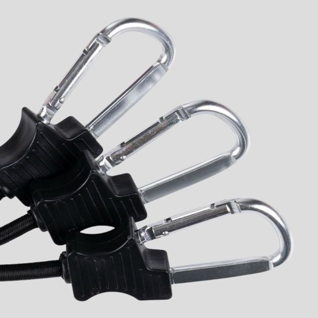 Lote de 2 tendedores mosquetones 60 cm - Negro - Fosco Industries