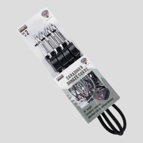 Zestaw 2 napinaczy z karabińczykami 90cm - Czarny - Fosco Industries