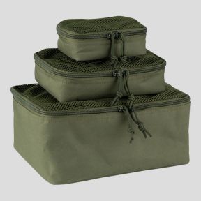 Zestaw 3 siaткowych kieszeni do przechowywania Molle - Ranger Green - 101 Inc