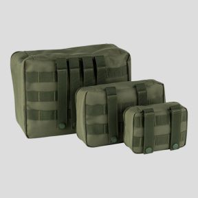 Lote de 3 bolsillos de almacenamiento mesh Molle - Ranger Green - 101 Inc