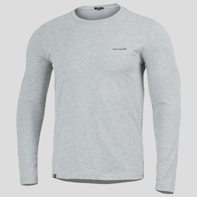 T-shirt Ageron 2.0 met lange mouwen - Gris Chiné - Pentagon
