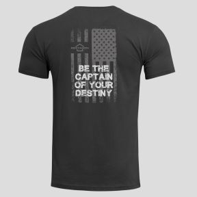 T-shirt Ageron American Flag - Zwart - Pentagon