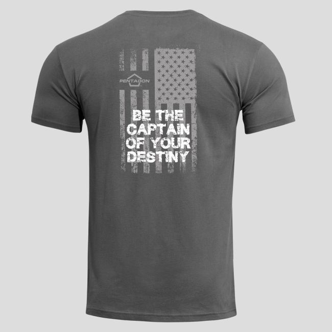 T-shirt Ageron American Flag - Wolf Grey - Pentagon