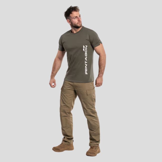Ageron T-Shirt Pentagon Vertical Olive Green - Pentagon