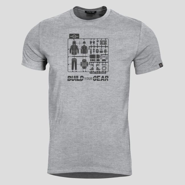 T-Shirt Ageron Build Your Gear - Grau Meliert - Pentagon