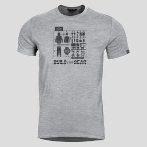 T-Shirt Ageron Build Your Gear - Grau Meliert - Pentagon