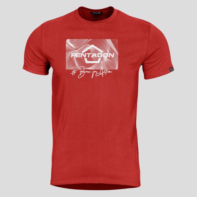 T-shirt Ageron Contour - Rouge Lave - Pentagon