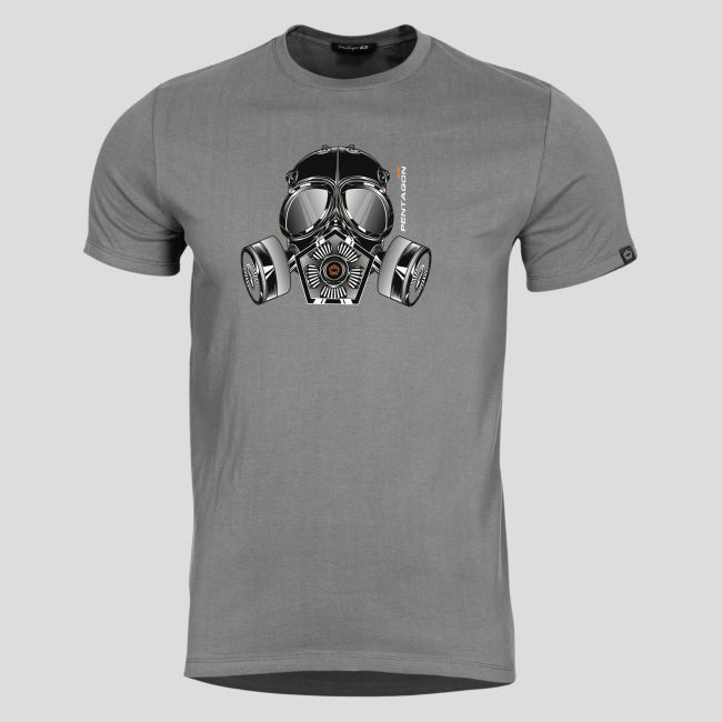 T-shirt Ageron Gas Mask - Wolf Grey - Pentagon