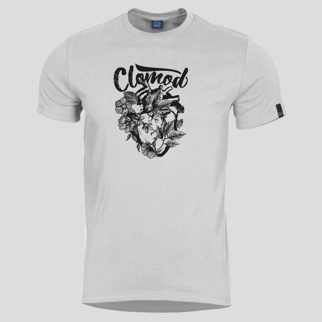 T-Shirt Flower Heart - Wit - CloMod