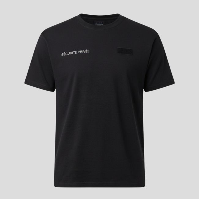 T-shirt rétro-réfléchissant Sécurité Privée - Noir - Patrol Equipement
