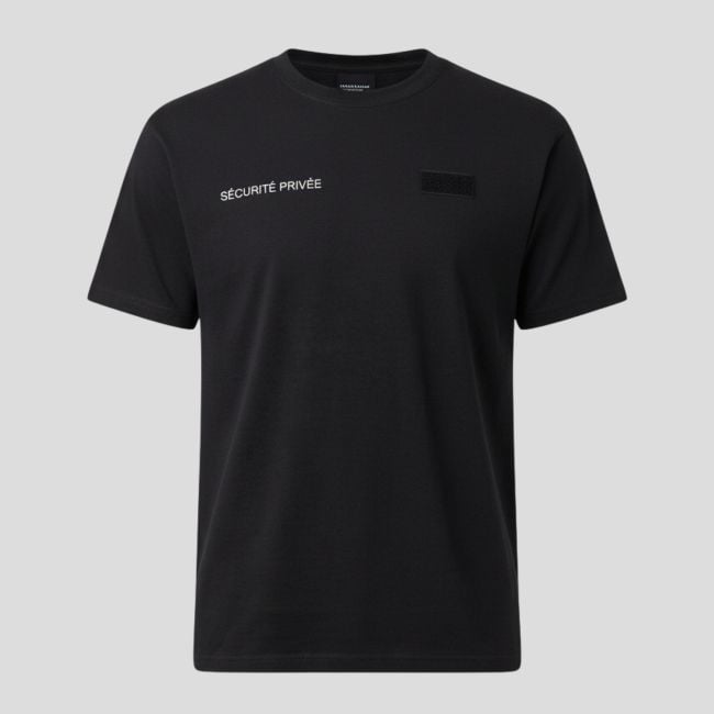 T-shirt rétro-réfléchissant Sécurité Privée - Noir - Patrol Equipement