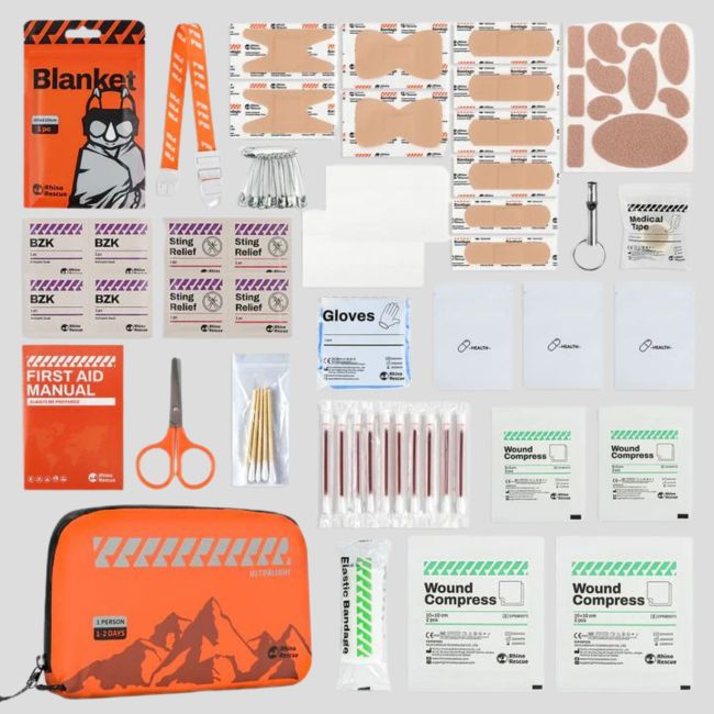 Ultralight Standard Erste-Hilfe-Tasche - Orange - Rhino Rescue