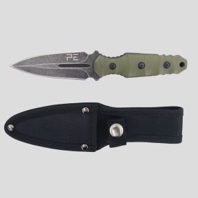 Stiefelmesser (Klinge 10 cm) mit Etui - Olivgrün - OPEX