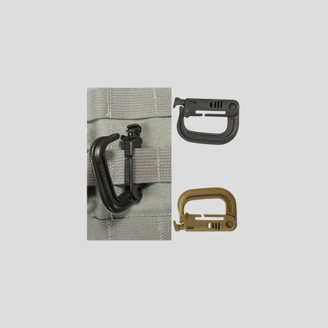 MOUSQUETON ATTACHES MOLLE 4 CM Noir - Patrol Equipement