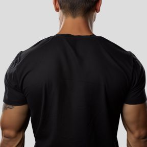 TEE SHIRT MANCHES COURTES NOIR BRODE LEGION -Patrol Equipement