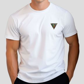 TEE SHIRT MANCHES COURTES BLANC BRODE 2 REP -Patrol Equipement