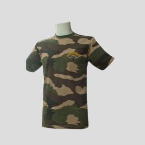 TEE SHIRT MANCHES COURTES CAMOUFLAGE BRODE PARA -Patrol Equipement