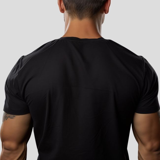 TEE SHIRT MANCHES COURTES NOIR BRODE PARA -Patrol Equipement