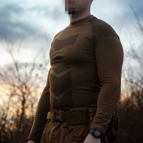 T-shirt a maniche lunghe termoregolante senza cuciture Commando - Coyote - Trix Tactical