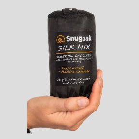 Jedwabna wkładka do śpiwora - Czarna - Snugpak
