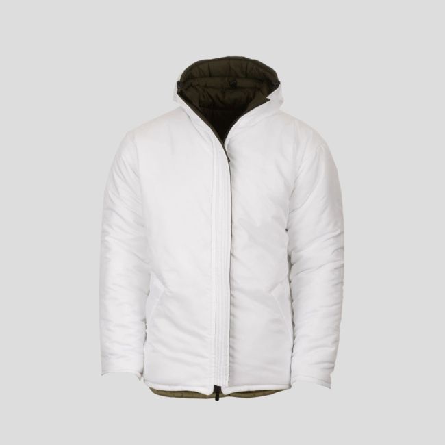 Casaco isolante SJ12 (até -20°C) reversível - Verde Olive/Branco - Snugpak