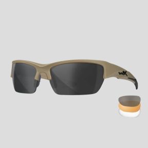 Balistyczne okulary ochronne Valor (zestaw 3 soczewek Szare/Bezbarwne/Rdzawe) - Tan - Wiley X